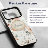 Soft Pastel Flowers Abstract Shapes Seamless Custom Name Protective Phone Case Mobile Cover Durable Everyday Smartphone Shock Resistant
