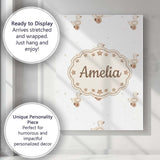Personalised Name Cute Wooden Duck Toy Custom  Modern Room Accent Elegant Feature Canvas Wall Art Print Decor Picture Ready to Hang