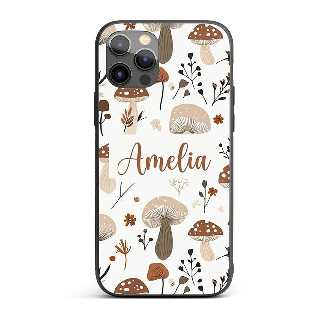 Cute Teddy Bear Floral Nursery Seamless Pattern Custom Name Protective Phone Case Mobile Cover Durable Everyday Smartphone Shock Resistant