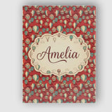 Personalised Name Retro Hot Air Balloon Red Custom  Bespoke Interior Contemporary Canvas Wall Art Print Decor Picture Ready to Hang