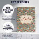 Personalised Name Boho Hot Air Balloon Custom  Modern Room Accent Elegant Feature Canvas Wall Art Print Decor Picture Ready to Hang