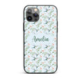 Delicate Hummingbird Floral Soft Blue Seamless Custom Name Protective Phone Case Mobile Cover Durable Everyday Smartphone Shock Resistant