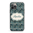 Cute Kawaii Geisha Floral Garden Lantern Seamless Custom Name Protective Phone Case Mobile Cover Durable Everyday Smartphone Shock Resistant