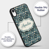 Cute Kawaii Geisha Floral Garden Lantern Seamless Custom Name Protective Phone Case Mobile Cover Durable Everyday Smartphone Shock Resistant