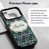 Cute Kawaii Geisha Floral Garden Lantern Seamless Custom Name Protective Phone Case Mobile Cover Durable Everyday Smartphone Shock Resistant