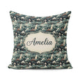 Custom Name Asian Women Scenic Floral Landscape Seamless Pattern Square Filled Cushion Throw Pillow Sofa Bed Home Decor Zip Washable UK Made