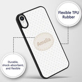 Minimal Gold Star Seamless Pattern on Soft White Custom Name Protective Phone Case Mobile Cover Durable Everyday Smartphone Shock Resistant