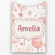 Cute Balloon Pastel Kids Party Seamless Pattern Name Unique Gift  Personalised Custom Name Super Soft Fleece Blanket Bed Sofa Throw