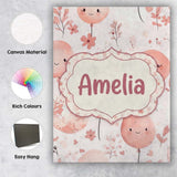 Personalised Name Cute Balloon Pastel Kids Custom  Unique Gift Idea Elegant Feature Canvas Wall Art Print Decor Picture Ready to Hang