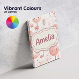 Personalised Name Cute Balloon Pastel Kids Custom  Unique Gift Idea Elegant Feature Canvas Wall Art Print Decor Picture Ready to Hang