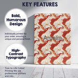 Personalised Name Abstract Marble Red Beige Custom  Bespoke Interior Contemporary Canvas Wall Art Print Decor Picture Ready to Hang