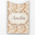 Soft Beige Marble Swirl Abstract Seamless Pattern Name Cute Unique  Personalised Custom Name Super Soft Fleece Blanket Bed Sofa Throw