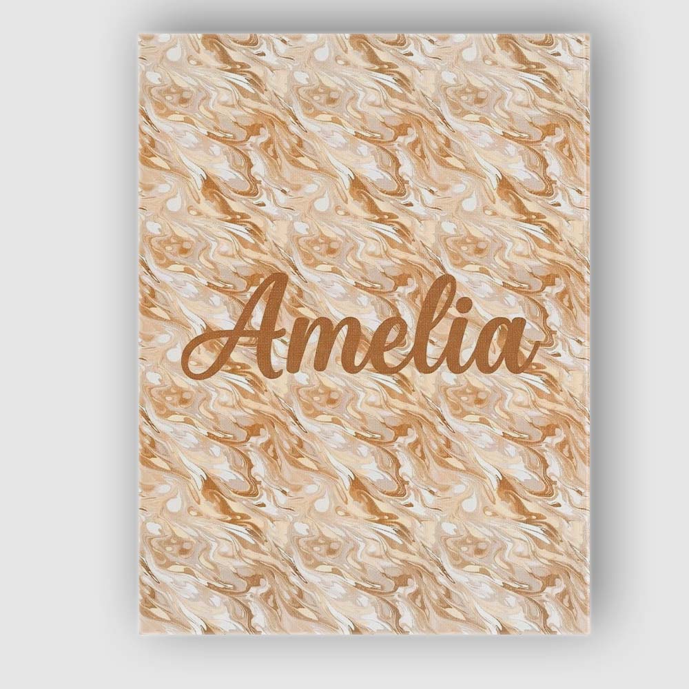 Personalised Name Neutral Beige Cream Custom Modern Room Accent Creative Decorator Style Canvas Wall Art Print Decor Picture Ready to Hang