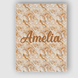 Personalised Name Neutral Beige Cream Custom Modern Room Accent Creative Decorator Style Canvas Wall Art Print Decor Picture Ready to Hang