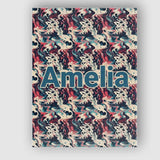 Personalised Name Retro Dark Abstract Paint Custom  Bespoke Interior Contemporary Canvas Wall Art Print Decor Picture Ready to Hang