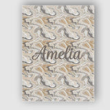 Personalised Name Soft Grey Beige Marble Custom  Unique Gift Idea Elegant Feature Canvas Wall Art Print Decor Picture Ready to Hang