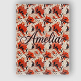 Personalised Name Bold Red Black Cream Custom  Modern Room Accent Elegant Feature Canvas Wall Art Print Decor Picture Ready to Hang