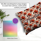 Custom Name Bold Red Black Cream Fluid Marble Seamless Name Cute Square Filled Cushion Throw Pillow Sofa Bed Home Decor Zip Washable UK Made