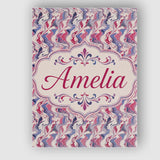 Personalised Name Soft Pink Blue Abstract Custom  Unique Gift Idea Elegant Feature Canvas Wall Art Print Decor Picture Ready to Hang