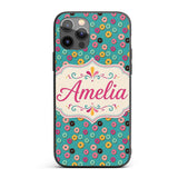 Pastel Donut Sweet Treat Seamless Pattern Name Custom Name Protective Phone Case Mobile Cover Durable Everyday Smartphone Shock Resistant