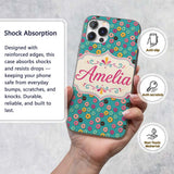 Pastel Donut Sweet Treat Seamless Pattern Name Custom Name Protective Phone Case Mobile Cover Durable Everyday Smartphone Shock Resistant