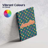 Personalised Name Fun Sprinkle Donut Custom Premium Decorative Design Modern Room Accent Canvas Wall Art Print Decor Picture Ready to Hang
