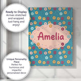 Personalised Name Playful Donut Sprinkle Custom  Unique Gift Idea Elegant Feature Canvas Wall Art Print Decor Picture Ready to Hang