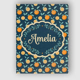 Personalised Name Cute Orange Slice and Custom  Modern Room Accent Elegant Feature Canvas Wall Art Print Decor Picture Ready to Hang