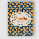 Personalised Name Detailed Orange Slice and Custom  Bespoke Interior Contemporary Canvas Wall Art Print Decor Picture Ready to Hang