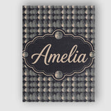 Personalised Name Monochrome Moon Phase Custom  Modern Room Accent Elegant Feature Canvas Wall Art Print Decor Picture Ready to Hang