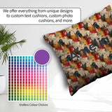Custom Name Abstract Textured Paint Brush in Warm Tones Seamless Square Filled Cushion Throw Pillow Sofa Bed Home Decor Zip Washable UK Made