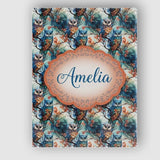 Personalised Name Artistic Owl Bird on Custom  Modern Room Accent Elegant Feature Canvas Wall Art Print Decor Picture Ready to Hang