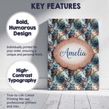 Personalised Name Artistic Owl Bird on Custom  Modern Room Accent Elegant Feature Canvas Wall Art Print Decor Picture Ready to Hang