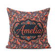 Custom Name Classic Paisley Floral Pattern with Red and Seamless Square Filled Cushion Throw Pillow Sofa Bed Home Decor Zip Washable UK Made
