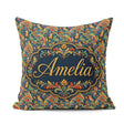 Custom Name Vibrant Paisley Floral Swirl Pattern Rich Ornamental Square Filled Cushion Throw Pillow Sofa Bed Home Decor Zip Washable UK Made