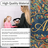 Vibrant Paisley Floral Swirl Pattern Rich Ornamental Design Name  Personalised Custom Name Super Soft Fleece Blanket Bed Sofa Throw