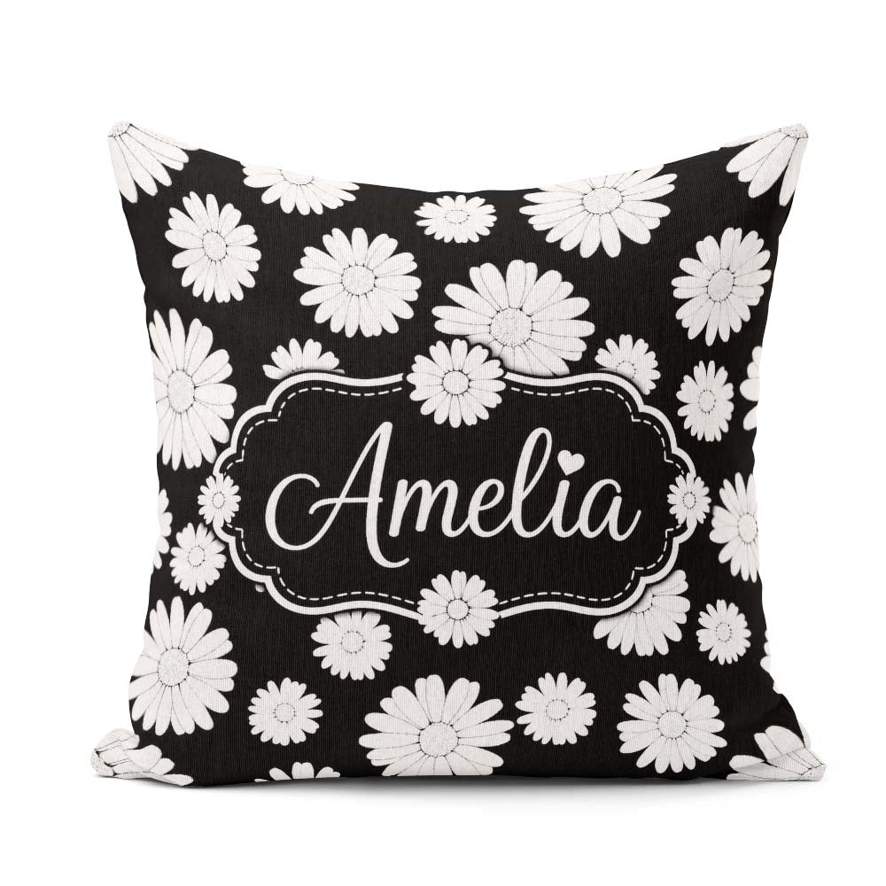 Custom Name Minimal Soft Grey Plain Texture Seamless Background Square Filled Cushion Throw Pillow Sofa Bed Home Decor Zip Washable UK Made