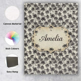 Personalised Name Tropical Palm Tree Custom Premium Decorative Design Modern Room Accent Canvas Wall Art Print Decor Picture Ready to Hang