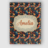 Personalised Name Colorful Tropical Parrot Custom  Unique Gift Idea Elegant Feature Canvas Wall Art Print Decor Picture Ready to Hang