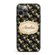 Elegant Cockatoo Parrot Floral Jungle Seamless Custom Name Protective Phone Case Mobile Cover Durable Everyday Smartphone Shock Resistant
