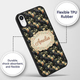 Elegant Cockatoo Parrot Floral Jungle Seamless Custom Name Protective Phone Case Mobile Cover Durable Everyday Smartphone Shock Resistant