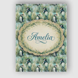 Personalised Name Gentle Penguin Birds in Custom  Unique Gift Idea Elegant Feature Canvas Wall Art Print Decor Picture Ready to Hang