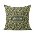 Custom Name Dense Forest Seamless Pattern Rustic Woodland Nature Square Filled Cushion Throw Pillow Sofa Bed Home Decor Zip Washable UK Made