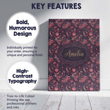 Personalised Name Ornate Folk Birds Custom  Stylish Home Interior Elegant Feature Canvas Wall Art Print Decor Picture Ready to Hang