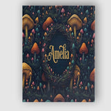 Personalised Name Fantasy Mushroom Forest Custom  Unique Gift Idea Elegant Feature Canvas Wall Art Print Decor Picture Ready to Hang
