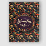 Personalised Name Enchanted Forest Mushrooms Custom Bespoke  Contemporary Display Canvas Wall Art Print Decor Picture Ready to Hang
