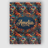 Personalised Name Vibrant Fantasy Mushroom Custom  Unique Gift Idea Elegant Feature Canvas Wall Art Print Decor Picture Ready to Hang