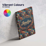 Personalised Name Vibrant Fantasy Mushroom Custom  Unique Gift Idea Elegant Feature Canvas Wall Art Print Decor Picture Ready to Hang