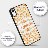 Watercolor Pumpkins Autumn Harvest Printed Design Custom Name Protective Phone Case Mobile Cover Durable Everyday Smartphone Shock Resistant