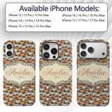 Rustic Pumpkin Patch Seamless Pattern Autumn Custom Name Protective Phone Case Mobile Cover Durable Everyday Smartphone Shock Resistant